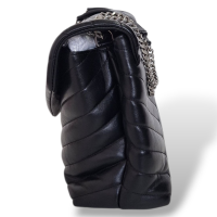 Bolsa Yves Saint Laurent LouLou Puffer Preta