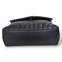 Bolsa Yves Saint Laurent LouLou Puffer Preta