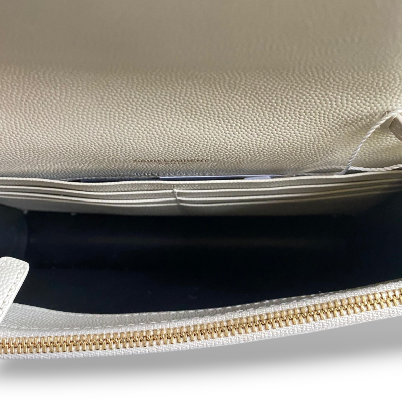 Bolsa Yves Saint Laurent Cassandre Off White Ferragem Gold  Bolsa Yves Saint Laurent Cassandre Off White Ferragem Gold