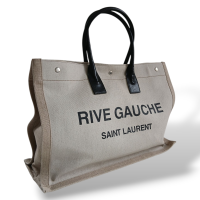 Bolsa Tote Yves Saint Laurent Rive Gauche Natural Bege