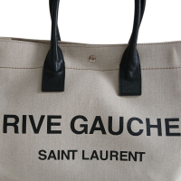Bolsa Tote Yves Saint Laurent Rive Gauche Natural Bege