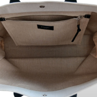 Bolsa Tote Yves Saint Laurent Rive Gauche Natural Bege