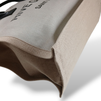 Bolsa Tote Yves Saint Laurent Rive Gauche Natural Bege