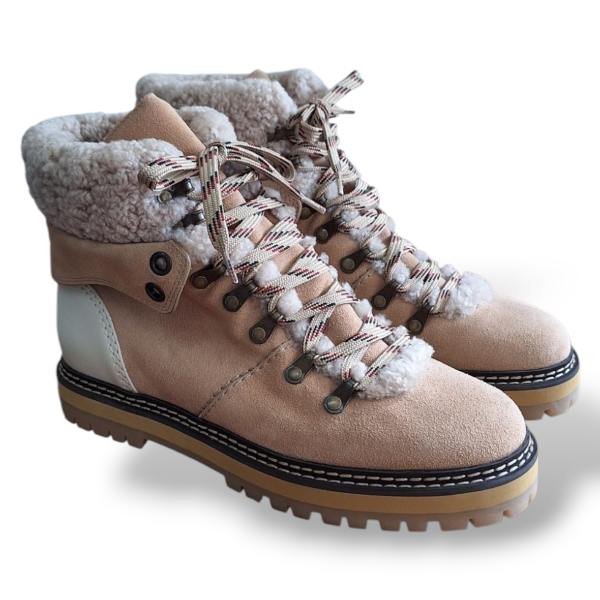 Bota See by Chloé Eilieen De Couro Com Pelos