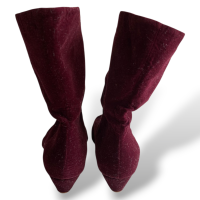 Bota Cris Barros Veludo Vinho-36