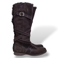 Bota Hogan Marrom de Camurça Cano Longo - 38
