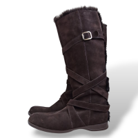 Bota Hogan Marrom de Camurça Cano Longo - 38