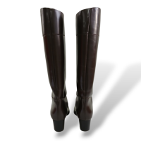 Bota Christian Louboutin Marrom Cano Alto-35