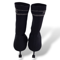 Bota Miu Miu Preta Estilo Meia - 36