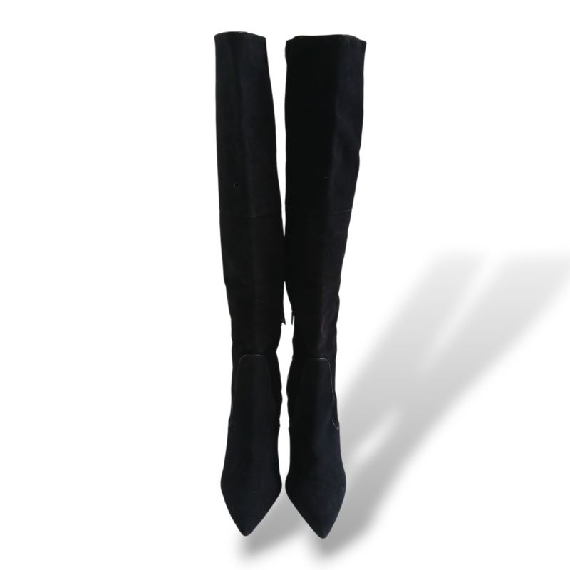 Bota TalieNK Cano Alto de Suede e Couro Preto-38