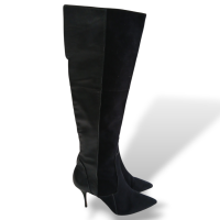 Bota TalieNK Cano Alto de Suede e Couro Preto-38