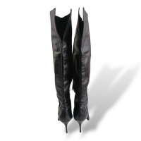 Bota TalieNK Cano Alto de Suede e Couro Preto-38