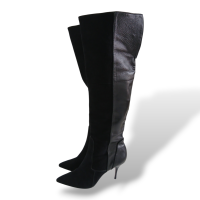 Bota TalieNK Cano Alto de Suede e Couro Preto-38