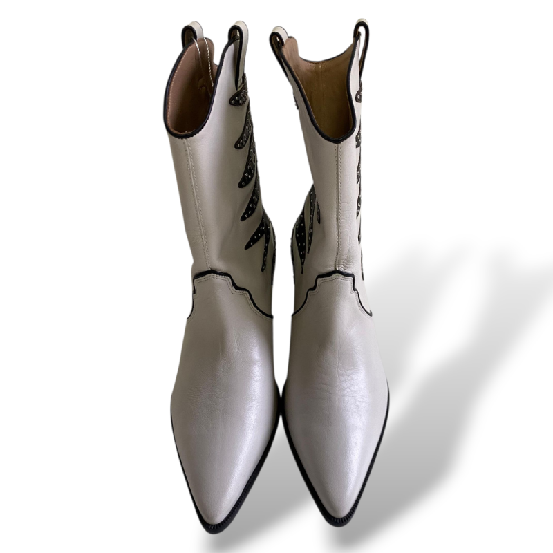 Bota NK Store Branca e Preta-38 Bota NK Store Branca e Preta-38