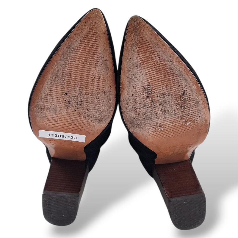 Bota NK Suede Preto Detalhe Amarração-38