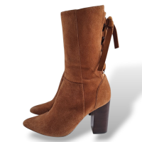 Bota NK Suede Caramelo Detalhe Amarração-37