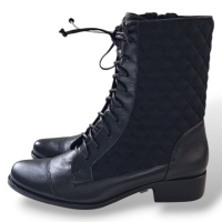 Bota Paula Torres Matelassê Nylon Preta-36