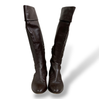 Bota Sergio Rossi Marrom Cano Longo - 38