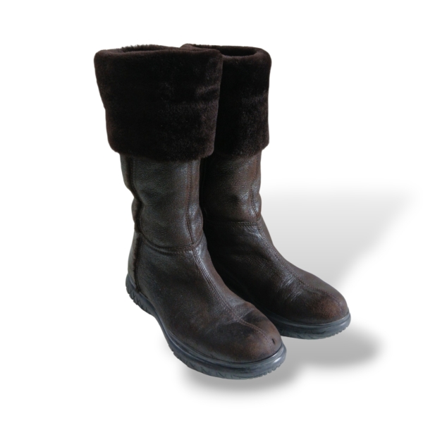 Bota Prada Couro Marrom - 35 