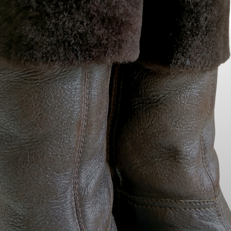 Bota Prada Couro Marrom - 35 