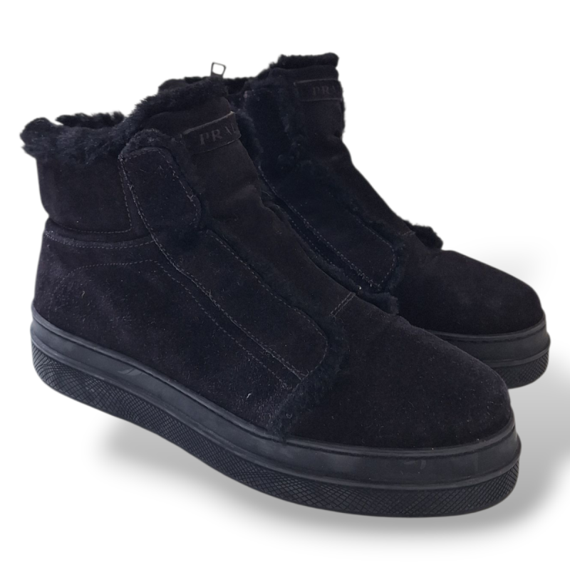 Bota Prada Suede Preto-38