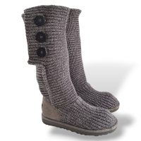 Bota Uggs Tricot Cinza-38