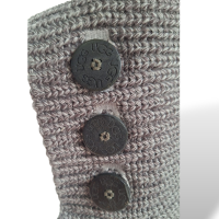 Bota Uggs Tricot Cinza-38