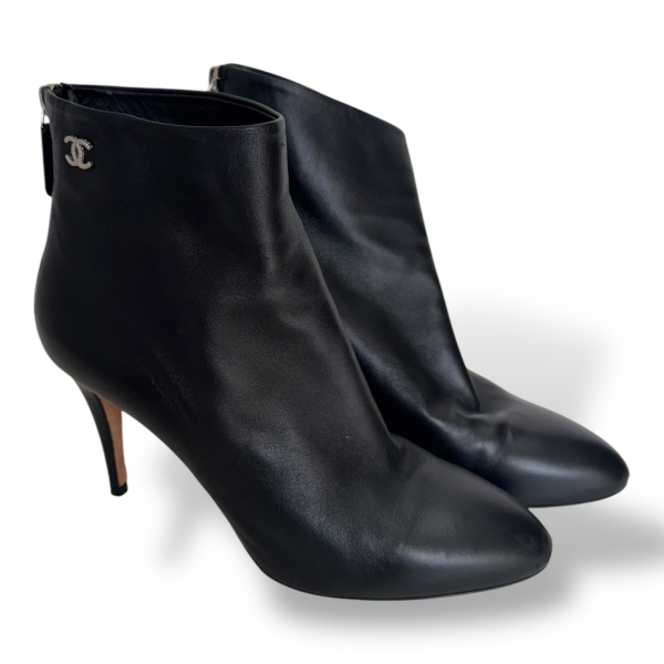 Bota Chanel Preta-37 Bota Chanel Preta-37