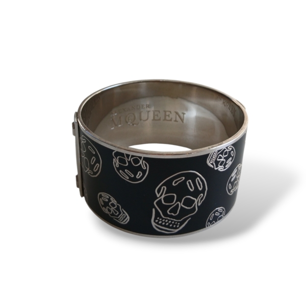 Bracelete Alexander McQueen Esmaltado Preto