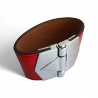 Bracelete Hermès Bérénice Cuir Vermelho Bracelete Hermès Bérénice Cuir Vermelho
