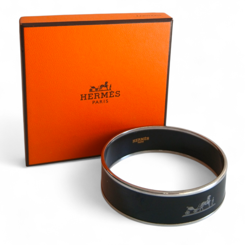 Bracelete Hermès Calèche Preto 