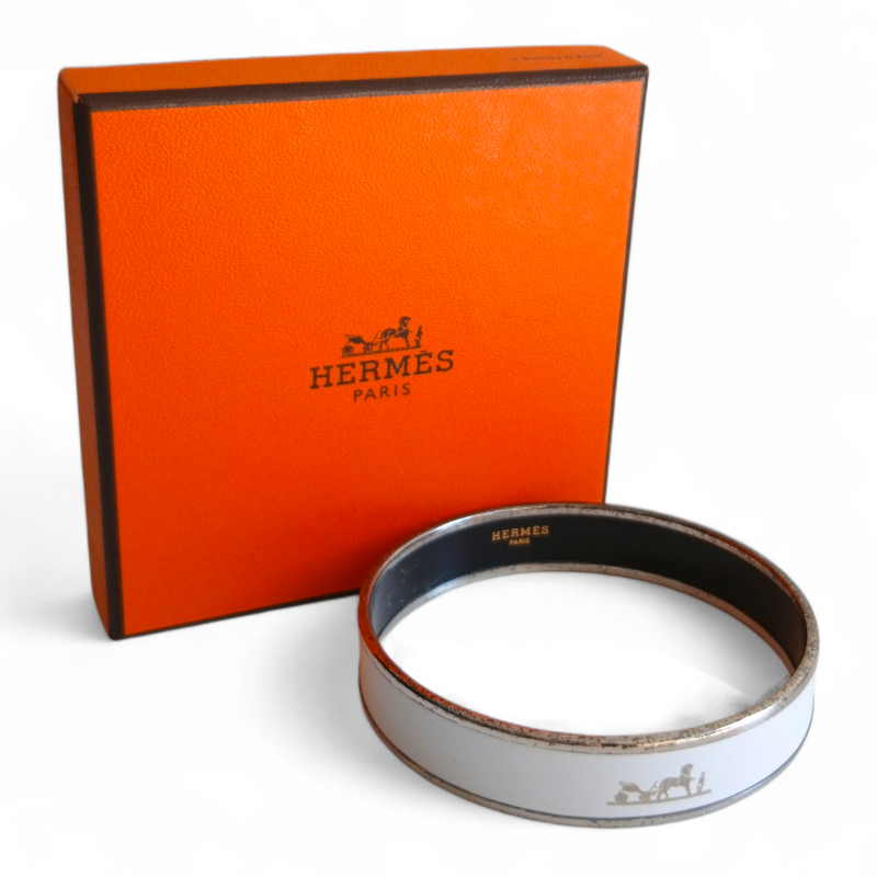 Bracelete Hermès Calèche Branco 