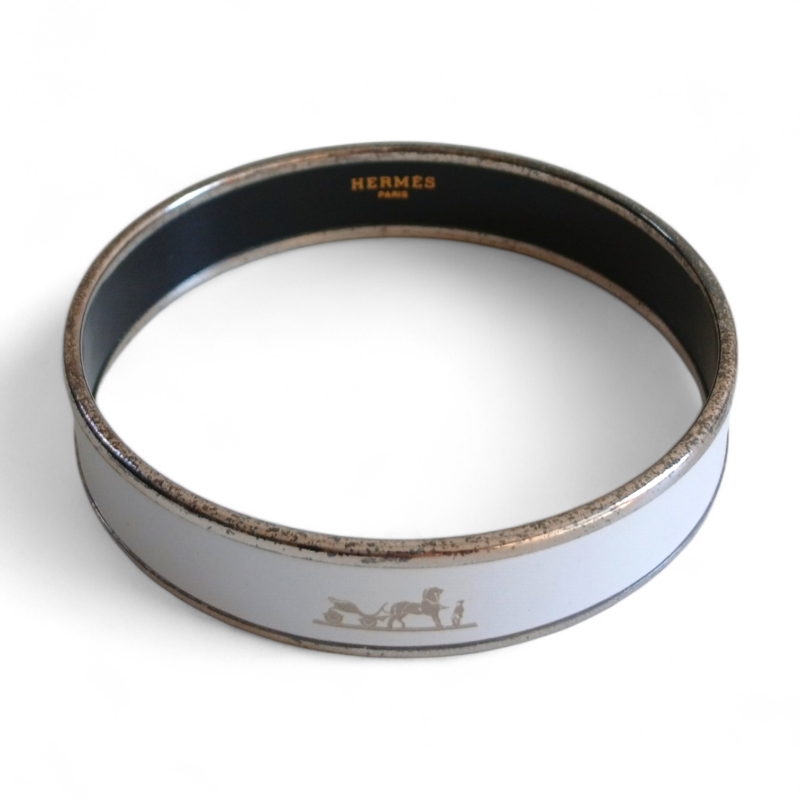 Bracelete Hermès Calèche Branco 