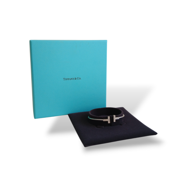 Bracelete Tiffany &amp; Co T Wire Brilhantes