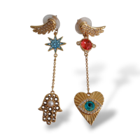 Brinco Swarovski Lucky Goddess Dourado Brinco Swarovski Lucky Goddess Dourado