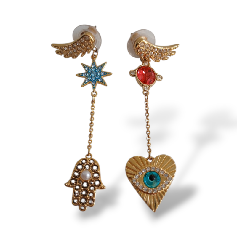 Brinco Swarovski Lucky Goddess Dourado