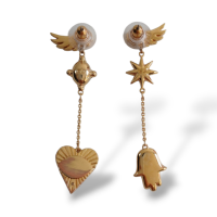 Brinco Swarovski Lucky Goddess Dourado Brinco Swarovski Lucky Goddess Dourado