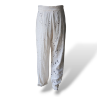 Calça Adriana Degreas Tecido Branco - M Calça Adriana Degreas Tecido Branco - M