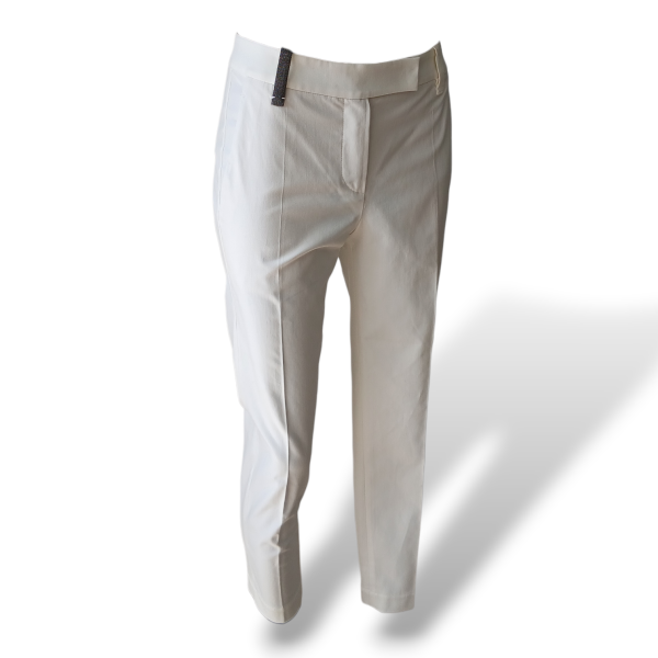 Calça Brunello Cucinelli Tecido Branco - 36