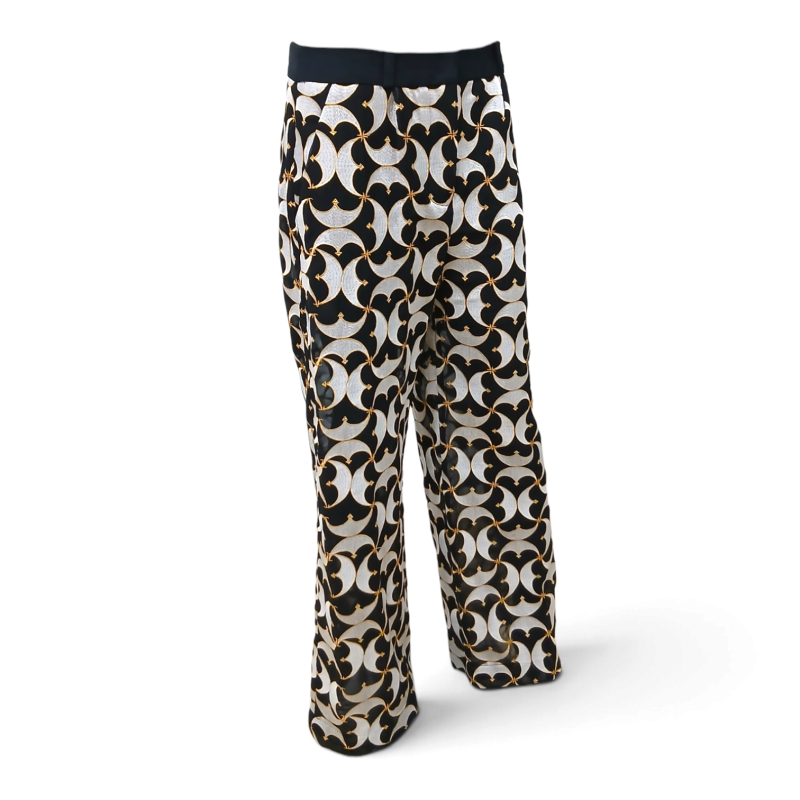 Calça Cris Barros Tule Bordada - 40 