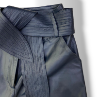 Calça Couro Renatta Gomes Azul -M