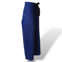 Calça Chanel Azul Pantalona Em Sarja-34