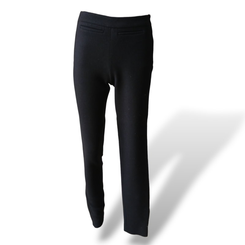 Calça Chanel De Lã Preta-36