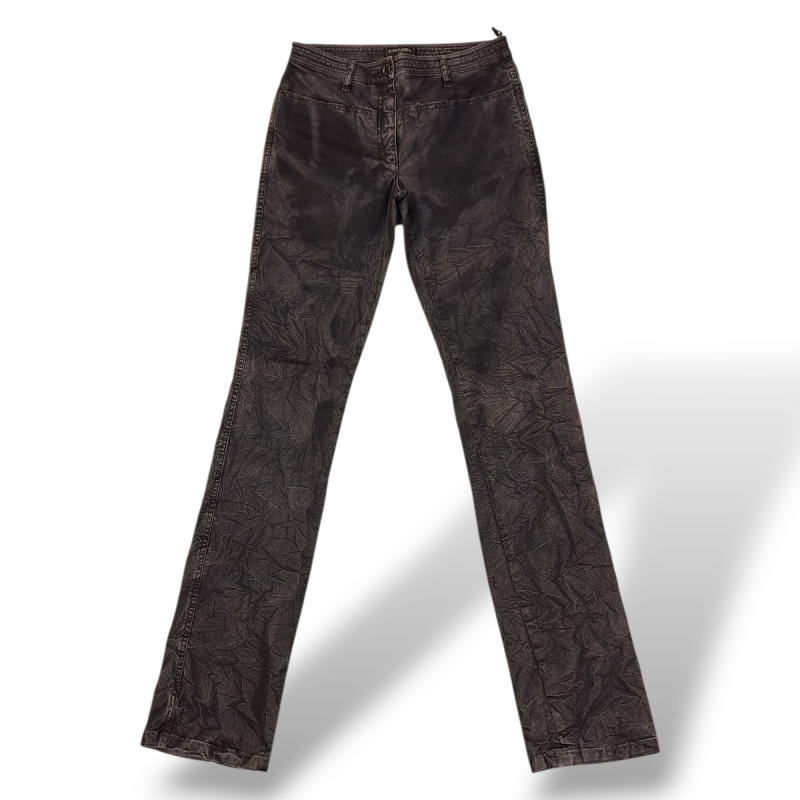 Calça Chanel Jeans Estampa Texturizada - 36 Calça Chanel Jeans Estampa Texturizada - 36
