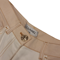 Calça Chanel Jeans Off White-36