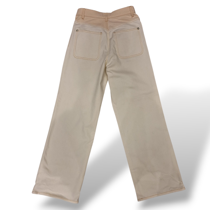 Calça Chanel Jeans Off White-36 Calça Chanel Jeans Off White-36