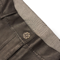Calça Chanel de Couro Preta-36