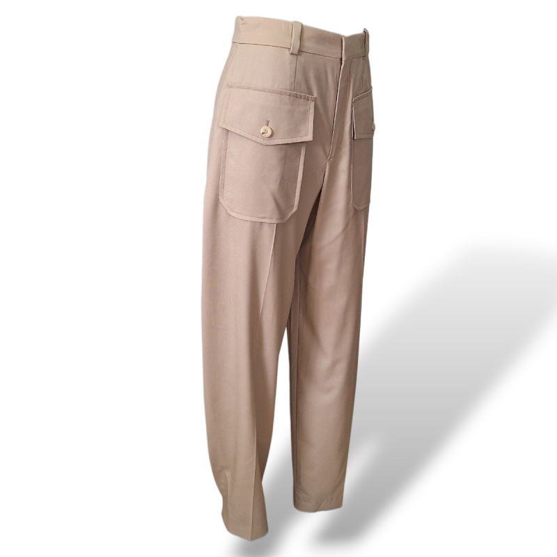 Calça Chloé Bege Cargo-36 Calça Chloé Bege Cargo-36