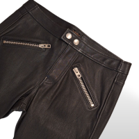 Calça Coach Couro Preto -36