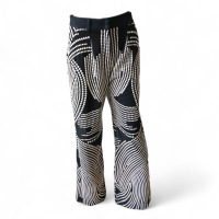 Calça Cris Barros Preta com Bordado Branco e Transparência - 38